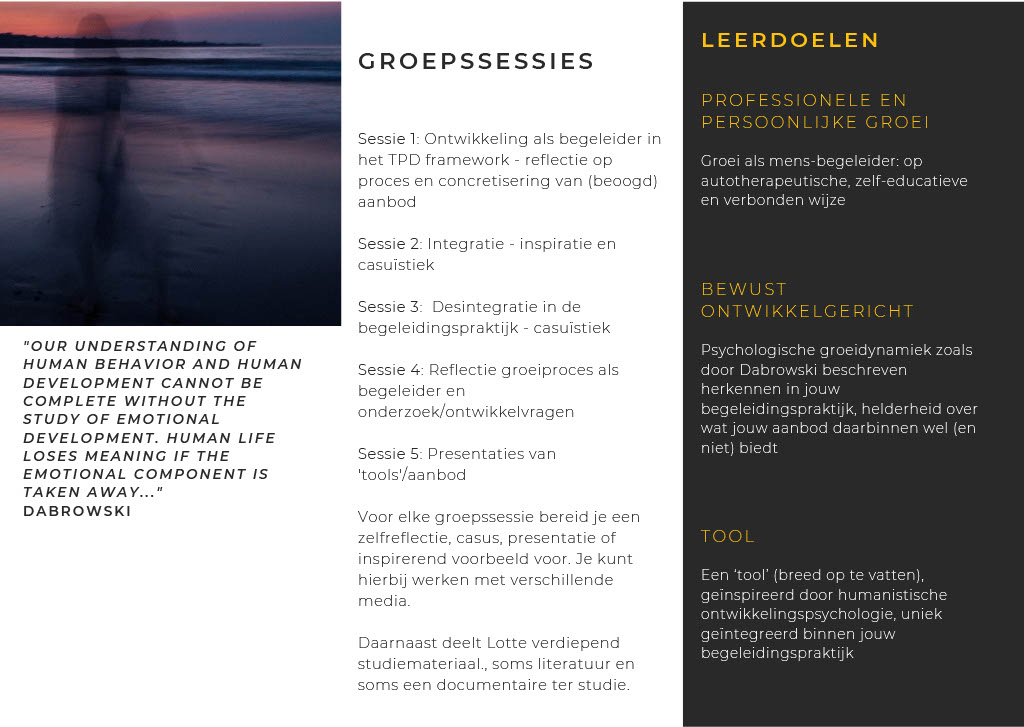 LithLotte's tweet image. Werk je als psychologisch of pedagogisch begeleider van begaafde jongeren en/of volwassenen en ben je benieuwd hoe je de positieve desintegratie theorie actief kunt integreren in je begeleidingsvormen?

lotte@alotofcomplexity.com &amp;amp; lnkd.in/dpwUUNu3.