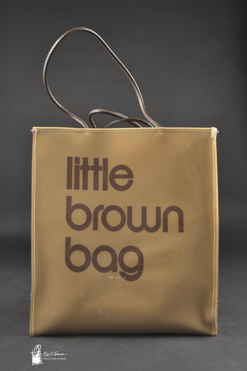 31/365: A plastic variation on the classic design! This light brown plastic tote bag reads, in classic Bloomingdale's fashion, 'little brown bag.'