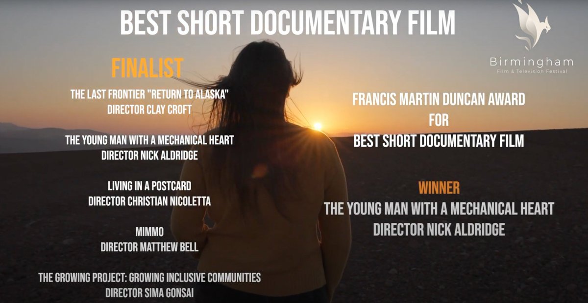 mattsterbelster's tweet photo. Thrilled that my mid-length doc 'Mimmo' has been chosen as a finalist by the Birmingham Film &amp; TV Festival!! #documentary #Birmingham #filmfestival https://t.co/8nPcZwpop9