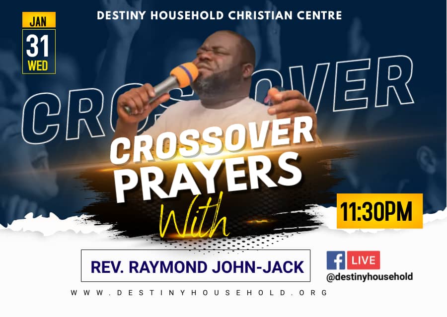 DHousehold's tweet photo. Join us as we usher in the month of February, with an exceptional cross-over prayer meeting with Rev. Raymond John-Jack. Connect with us  live on Facebook @destinyhousehold. God bless you. https://t.co/psfdEzXwkU