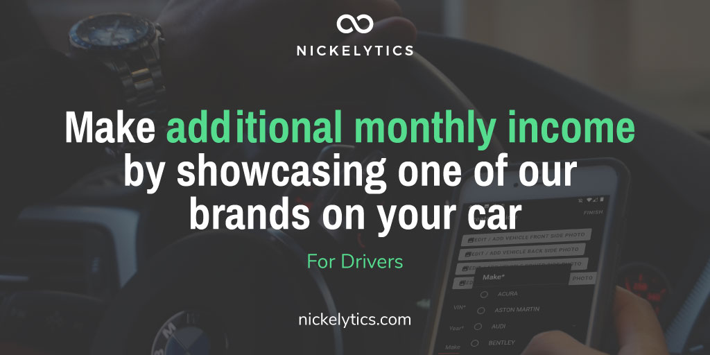 nickelytics's tweet photo. #Rideshare drivers! Are you interested in making extra $$$ by driving your typical route? Advertise for us: https://t.co/trQ94ULm8x. 

#GigEconomy #WorkWithUs #JoinOurTeam #AdTech #MobileAdvertising# https://t.co/mfVwhHHhJu