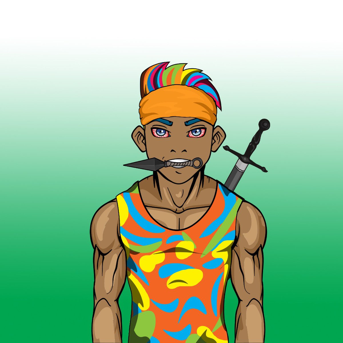 You thought all ninjas only wear black? definitely not ❌ this badass is rocking a colorful combination and is always ready to fight ⚔️🔥

#badassninjas 7777 unique and hand drawn NFT's
join our discord ⚔️ (link in bio)

#presale #nftart #ninjanftart #nftcollection #ethereum #eth
