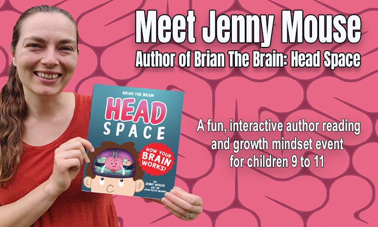 Kids 9 to 11 will learn about their brains with Jenny Mouse online Thurs., Feb. 17 at 10:30 a.m. Jenny is the author of Brian the Brain: Head Space, a look at the brain and how it works. Hands-on activities require paper, pencils and playdoh. Register https://t.co/LkuJWjrQXr https://t.co/t2tWMqdDzF