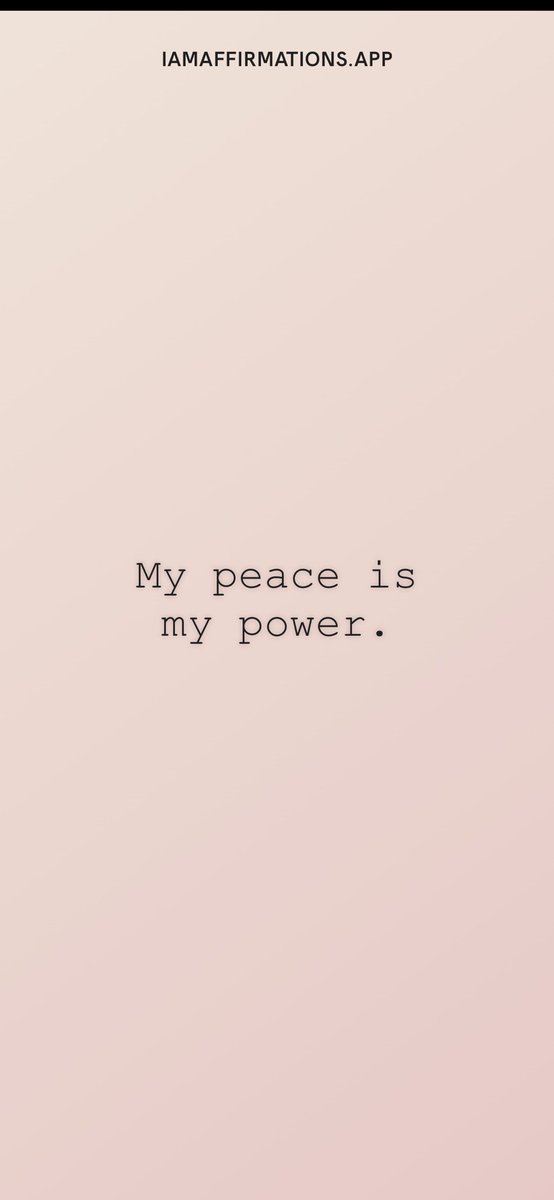 My peace is my power
