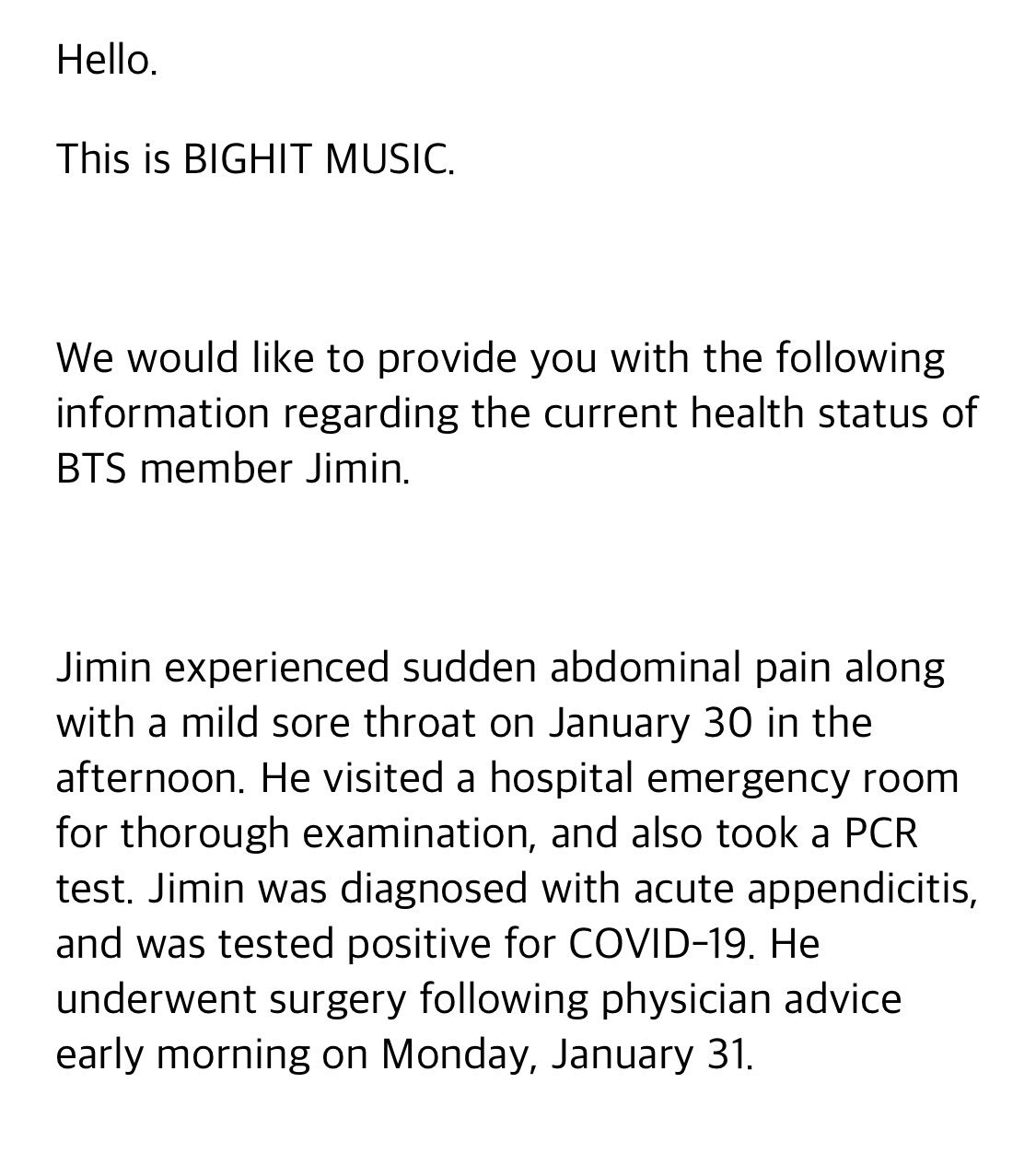 BTS Charts & Translations⁷ on Twitter "[Weverse Announcement] Jimin