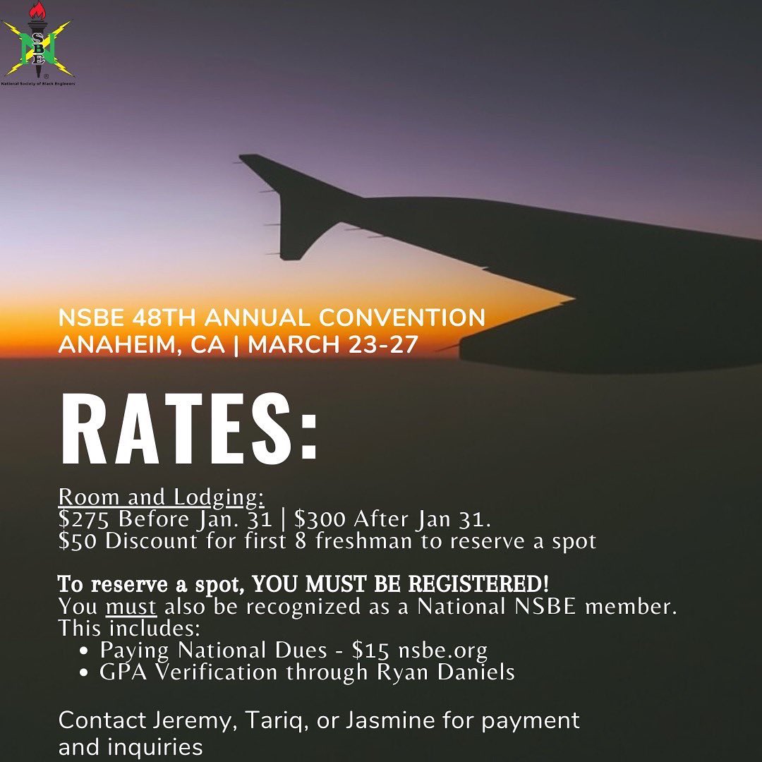 FAMUFSUNSBE's tweet photo. Price change deadline coming!
For payment and any other inquiries, please contact Jeremy, Tariq, or Jasmine📇 
Verify your GPA with the link below:

https://t.co/AtH7T2CyzZ https://t.co/nAixhLN68v