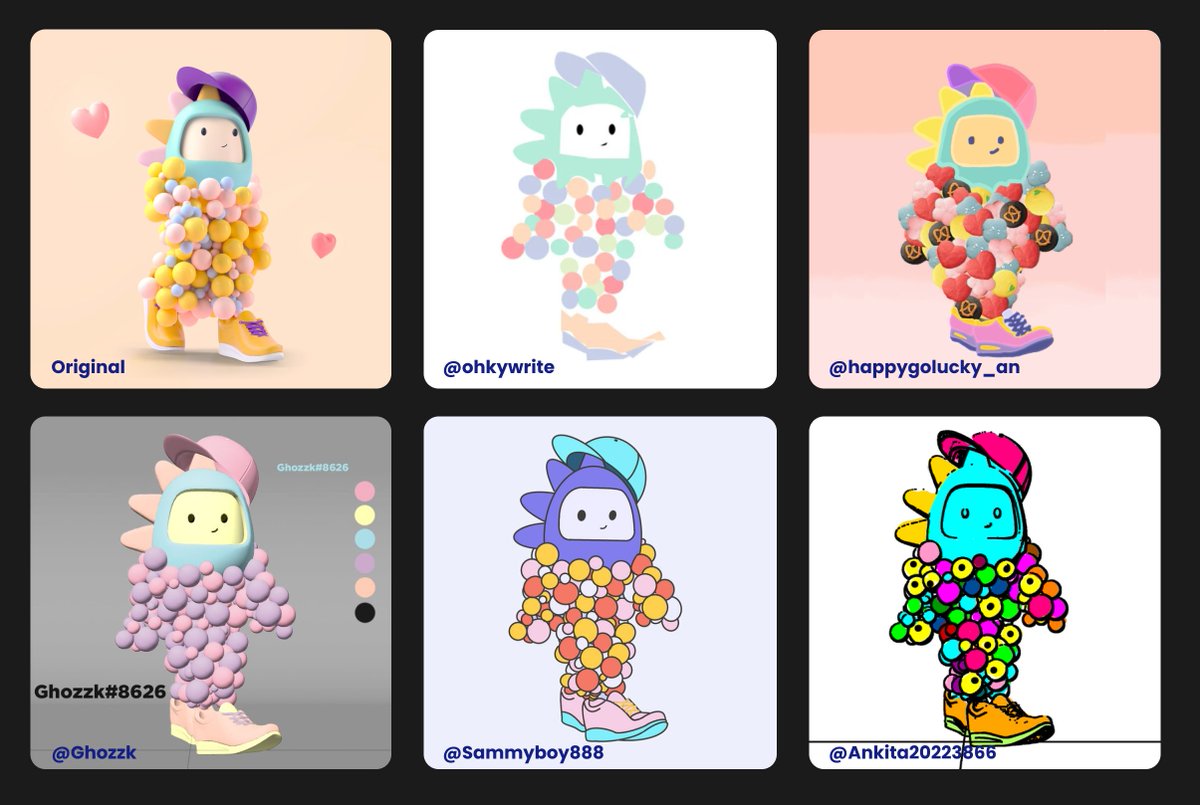 Imaginary_Ones's tweet photo. I was scrolling through every single entry. Heartwarming to see all the effort and creativity you put in. Overall, many great entries. Instead of 1, here are 5 who manages to match the color theme similar to ours. Congratulations on winning the contest. We will DM you separately. https://t.co/4QhVoDpWA0