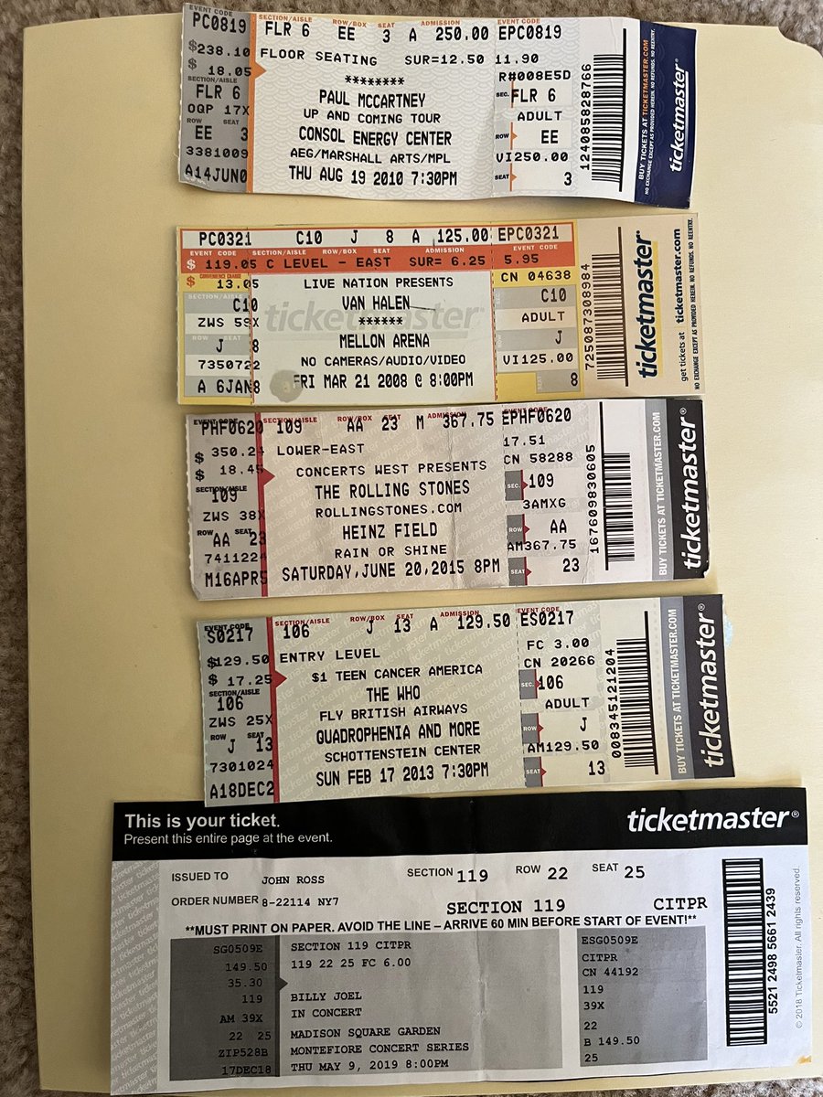 GwinnTsand's tweet photo. @GreensPro @ToroGolf @GCSAA @DogsOfTurf Here is a few good concerts we’ve been to… McCartney was fantastic.. https://t.co/PhM1Fv7D8G