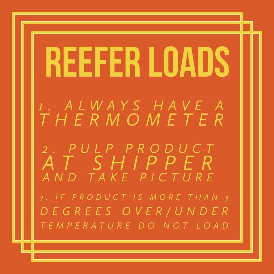 EscAmaFloGa's tweet image. Check out this checklist for Reefer Trucks. You should be doing this on all loads. #Reeferlife #Truckers #Refrigeratedloads #Transportation #Freightbrokers

#Truckers #owneroperator #truckdrivers #teamsters #logistics #SupplyChain #SupplyChainCrisis #MADEinUSA  #ManufacturingJobs