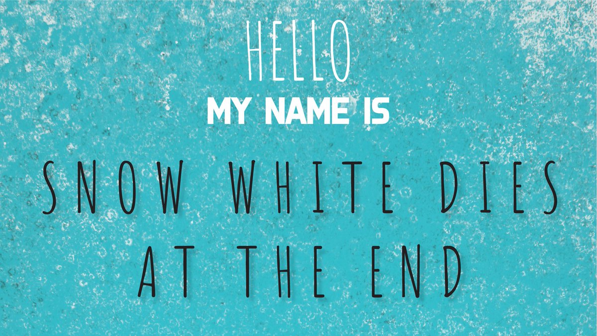 Snow White Dies at the End (@snowwhitedies) on Twitter photo 