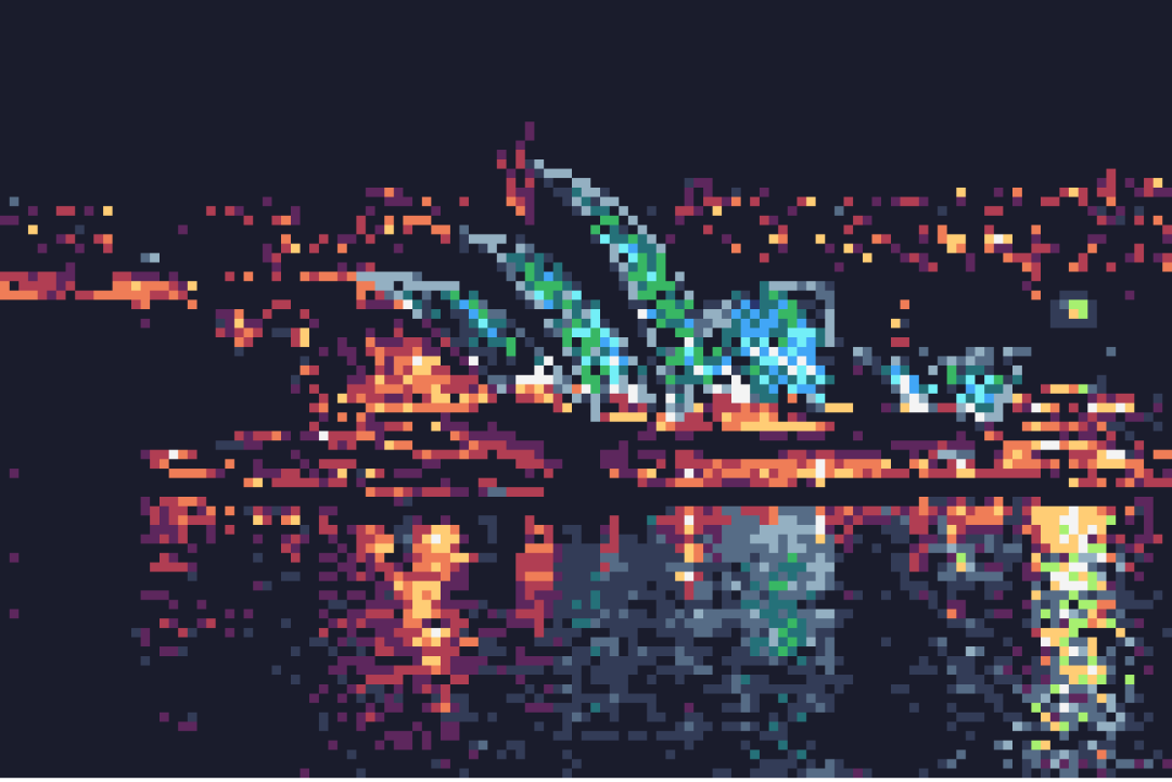 Bpxeler's tweet photo. @opensea #OpenSeaNFT #PixelNFT #pixelart #nft 
#operahouse #pixearts
Sydney Opera house pixel art https://t.co/gzSAm8Zpmk