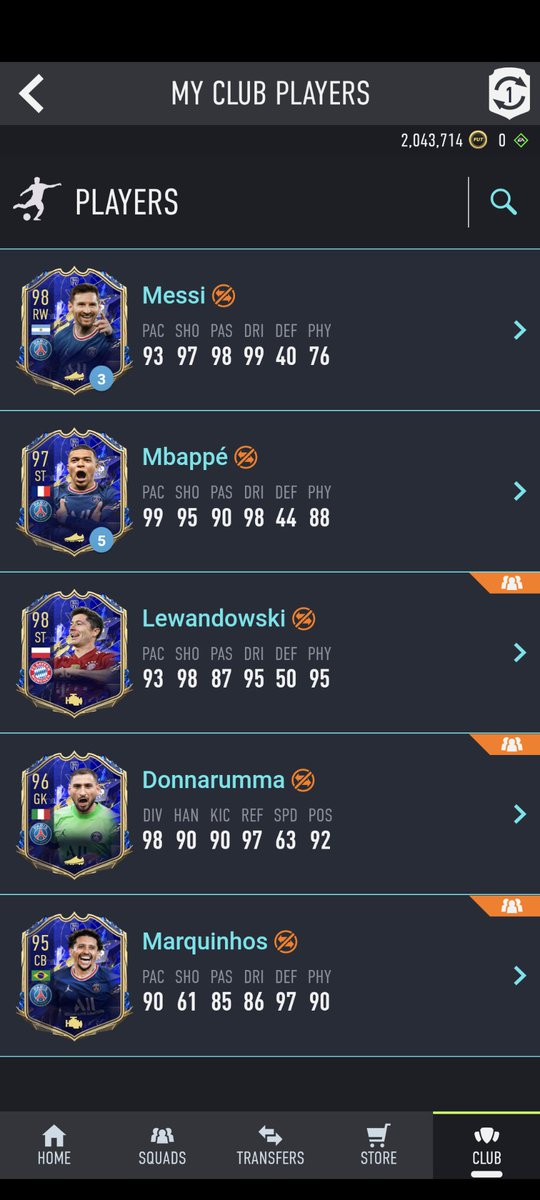 DuckMefiko's tweet photo. @ImADuckQuackk @narcoinsfc Under 100 upgrades so far. Also had Donna tradable for WL pack. https://t.co/ZQfS9lUFvL