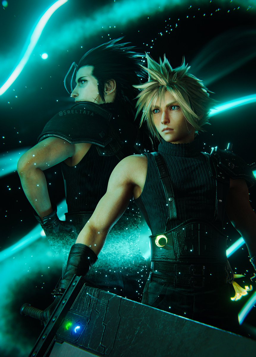 Sreliata's tweet photo. #FFVII25th_illust #FFVIIRemake #FF7R #CloudStrife #ZackFair #FFVII25th @FFVIIR_CLOUD 💙🖤 https://t.co/I00n4xZLBn