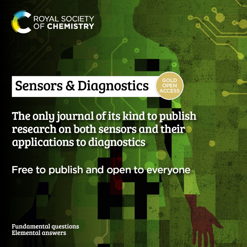 RoySocChem's tweet photo. Did you hear that the first issue of @Sensors_rsc is out now? This is the only journal of its kind to publish research on both new sensors and their real-life applications to diagnostics. And it’s #openaccess.