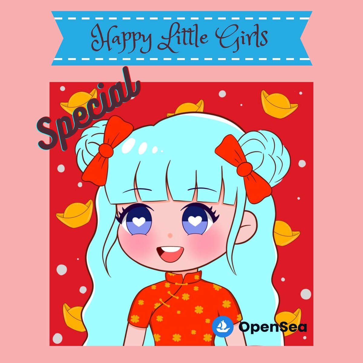 Happy Chinese New Year 2022
Happy Little Girls Collection Chinese New Year
M008 (Special)
Have a wonderful day.
👇🏻
opensea.io/collection/hap…

#NFTCommumity #WomeninNFTs #HappyChineseNewYear2022 #opensea #HappyLittleGirls