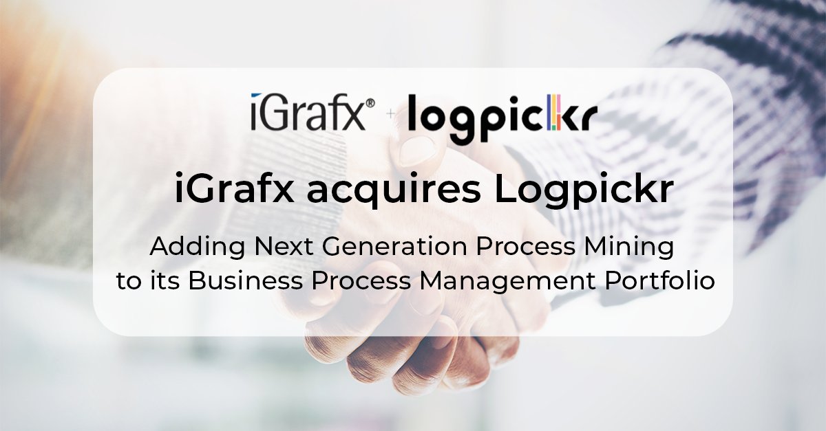 Today, iGrafx announces the acquisition of process mining specialist Logpickr, enhancing its proven Business Transformation Platform with patent-pending technology to speed process discovery and deliver faster value for digital transformation.
bit.ly/3ocSYdc
