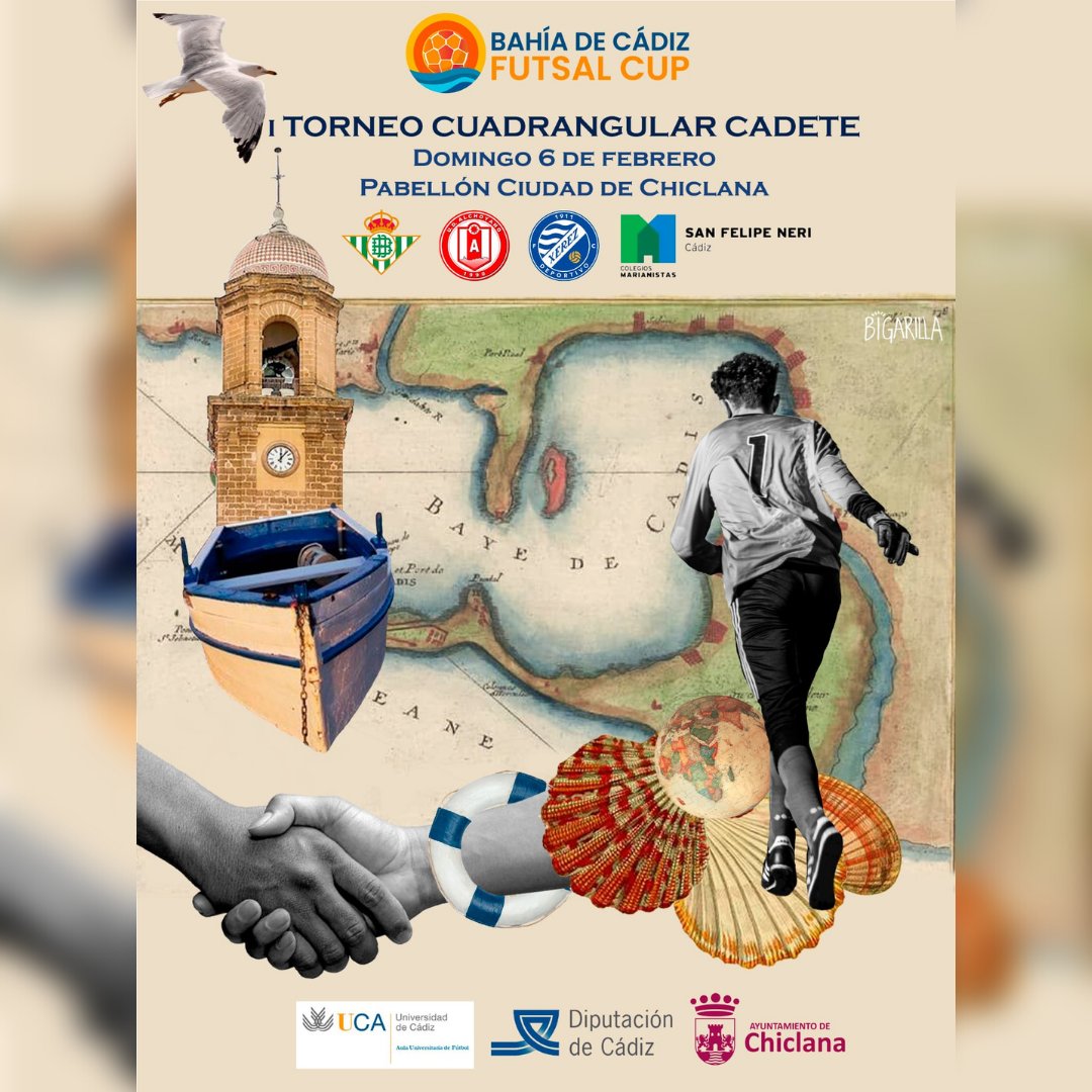 bcfutsalcup's tweet image. 👉El domingo 6 de febrero organizamos un Cuadrangular Cadete en el📍Pabellón Ciudad de Chiclana y os animamos a tod@s l@s amantes del FUTSAL ⚽️ a que asistáis al evento. 😁

Enamórate del fútbol sala, Enamórate de La Bahía de Cádiz.⚽️❤🌊