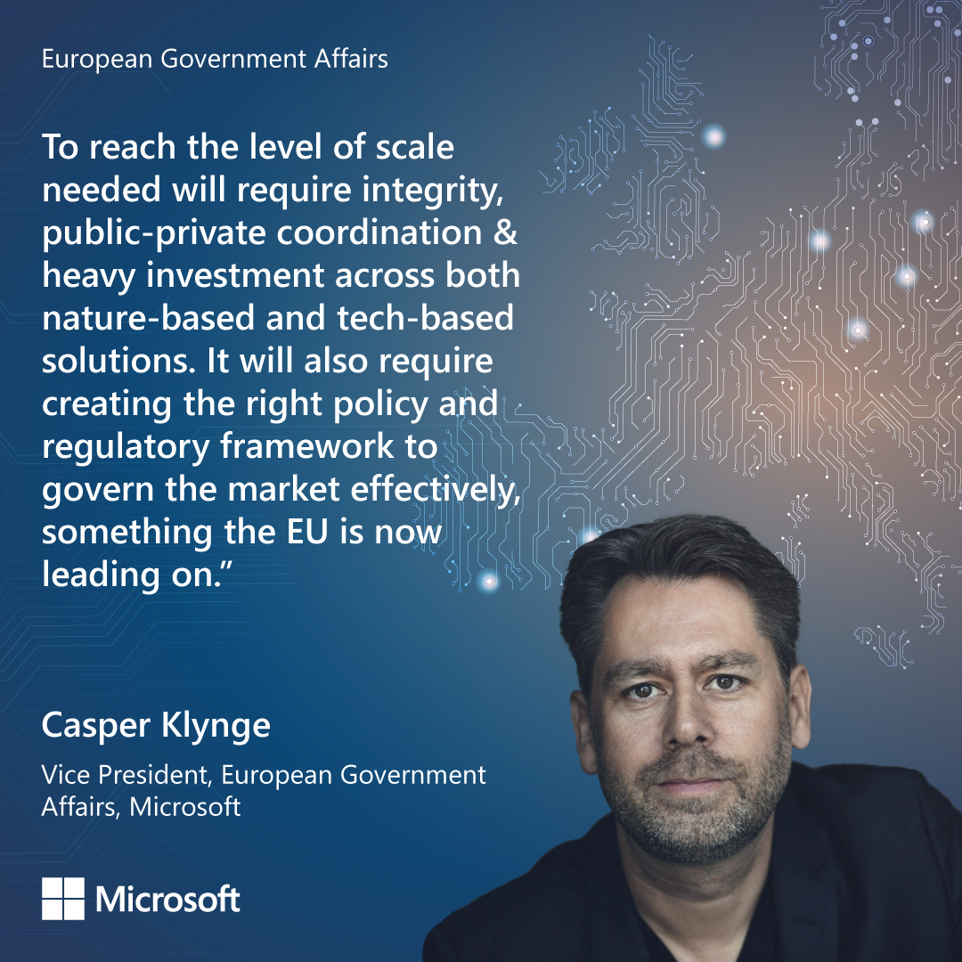 Digital technologies will play a vital role in supporting and enabling carbon policies and the measurement and accounting that will be at their core. 

We're eager to continue the conversation and play our part.  

#EUCarbonRemovals #TechFit4Europe