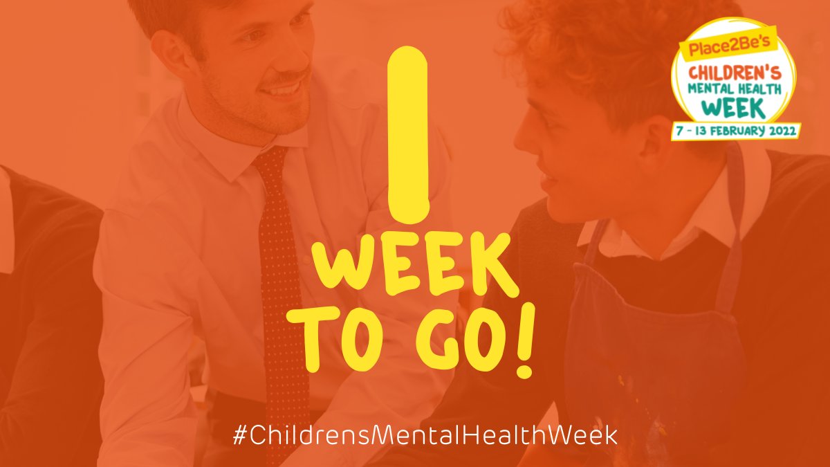 Place2Be's tweet photo. Who’s ready for #ChildrensMentalHealthWeek? There's just one week to go! 🙌 

Join schools, organisations and communities across the UK (and world! 🌎) as we raise awareness of the importance of children and young people’s mental health. 

Learn more 👉  https://t.co/adzlaeZtbz https://t.co/zOPR1Pn9bO