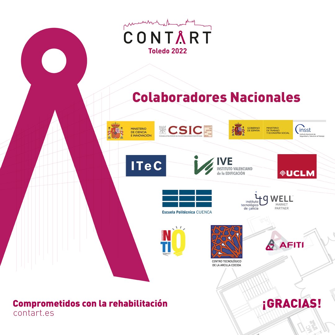 ContartAlicante's tweet photo. 📝La lista de Colaboradores Nacionales supera la treintena, entre las que se encuentran grandes asociaciones e instituciones sectoriales. A cada uno de ellos les agradecemos su entrega y ayuda para #CONTART22. ¡Comprometidos con la rehabilitación!
👉🏼https://t.co/CwvkIYQM6b https://t.co/DhfXUVq6t6