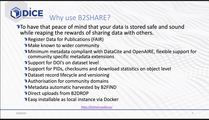 EoscPillar's tweet photo. Let's get to know #B2SHARE, a user-friendly #datarepository provided by @Eudat_eu, also available via the @EoscPortal.
Chris Ariyo @CSCfi stresses that researchers can rest assured their data is safe.
https://t.co/E0WjGXZyk6 https://t.co/fLh8U5GokZ