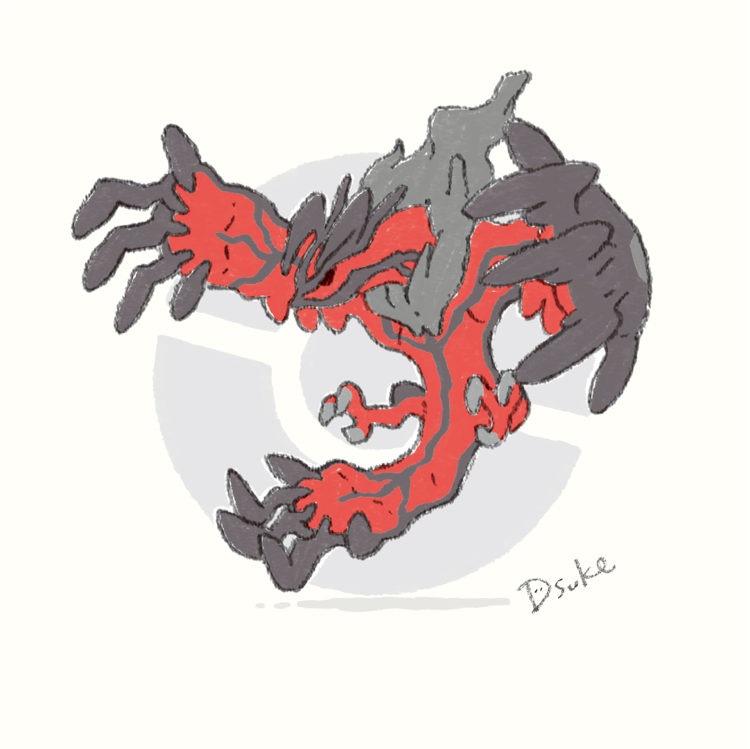 ポケモン No 717 イベルタル ゆるポケ ポケモン Pokemon ポケットモ Dsuke ゆるイラストのイラスト