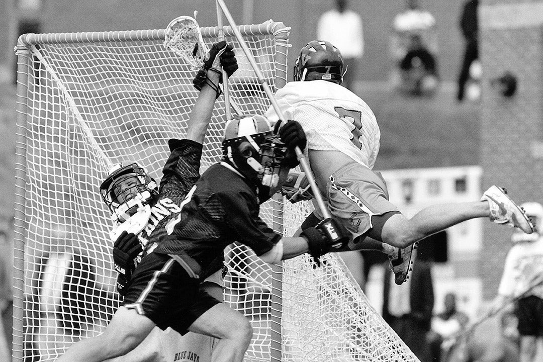 LaxBrand's tweet photo. Doug Knight takes flight! 
@UVAMensLax https://t.co/nvzkFj4qU8