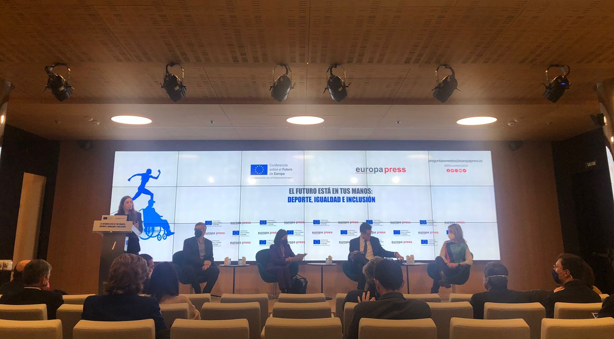 Above Sport comienza la semana hablando de Igualdad, Deporte e Inclusión en el foro de EuropaPress sobre dichas materias. 
(1/3)