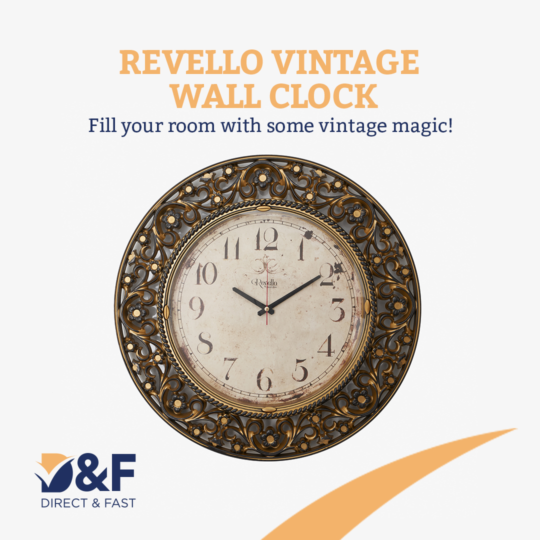 DirectFast15's tweet image. This clock has a simple design and adds character to any room of the home or office. 
This stunning piece is made up of high-grade plastic and comes with a quartz time machine. 

It comes in three colors: dark brown, light brown, beige, cream. 

#revello #vintageclock #DandF