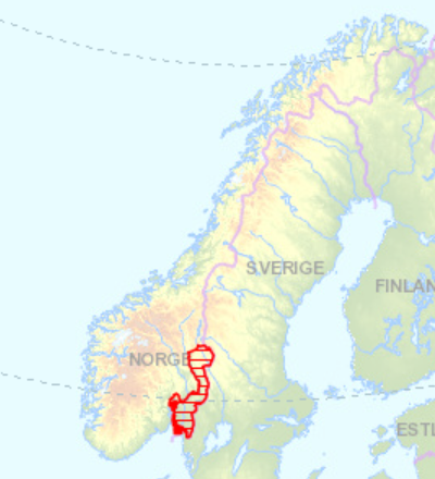 WWFNorge's tweet photo. Og mens du leser denne tråden kan det være greit å ha med seg hvilket område #ulvesonen faktisk utgjør. Det er kun på 5 % av Norges areal at ulven 🐺har særlig høyt vern. https://t.co/SbN7kSjtIf