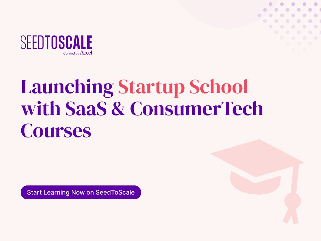 Launching 2 startup courses! We are excited to announce that #SeedToScale is launching 2 tailor-made courses in SaaS & Consumer Tech for aspiring founders. bit.ly/3ITqMno