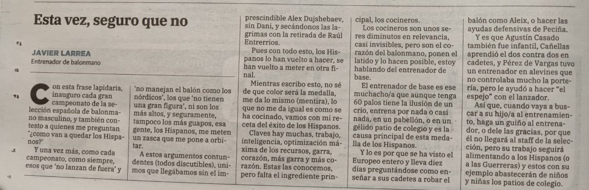 JuanGarciaBm's tweet photo. ¿Quién ha "cocinado" los éxitos de los #Hispanos en los últimos años 10-15 años? Asumiendo que son muchos, coincido con @Metaloplastica (aquí su opinión 👇) en señalar a uno especialmente: los entrenadores de base. https://t.co/0wUagNUToo