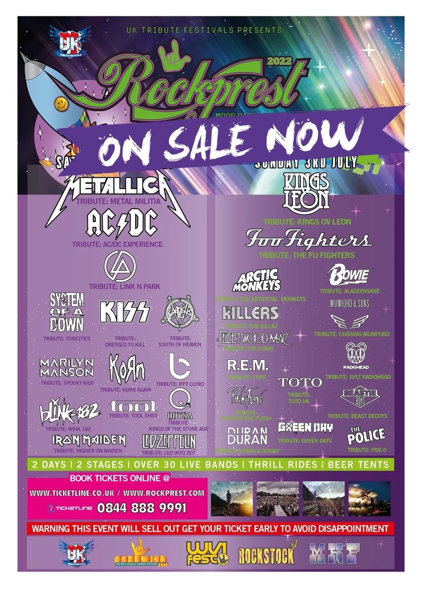 Rockprestfest's tweet photo. ROCKPREST .....
Tickets now on sale
https://t.co/PlAoQfNSd8 #rockprest #preston #prestongigs #prestonfestival https://t.co/X9GEYS54vG