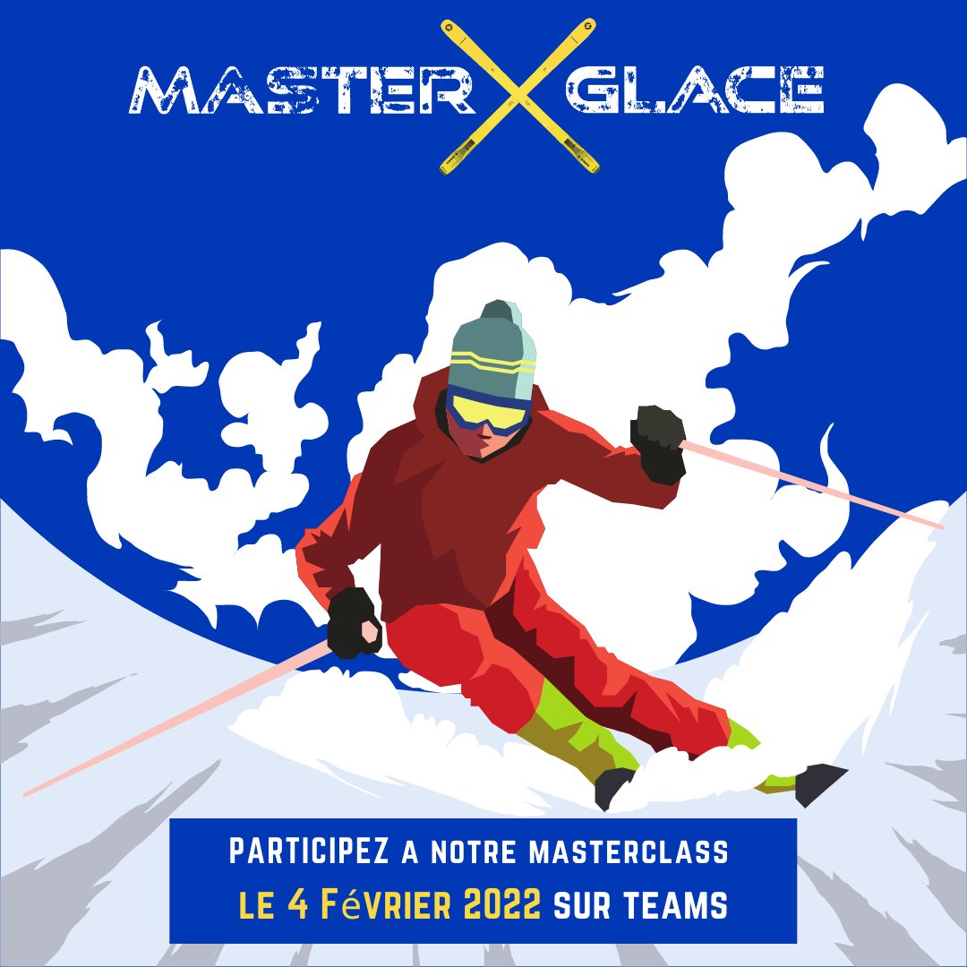 Une Masterglace euuuuh... #Masterclass sur la transformation digitale du ski, ça vous tente ? ⛷️ 

⚠️ SAVE THE DATE ⚠️
🔔 Suivez la Masterglace en live sur Teams le 04/02 à 9h30

#TransfoNum #MBADMB #SKI