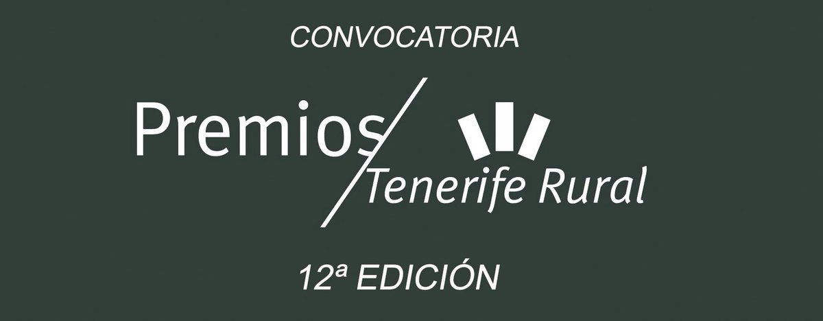 Abierto el plazo de la 12 Edición de los #PremiosTenerifeRural Adjuntamos las bases y agradecemos difusión 

teneriferural.org/bases_12_edici…   #biodiversidad #tradiciones #mujerrural
