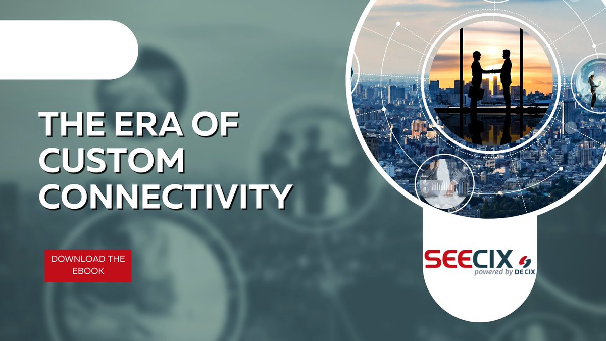 Optimize and future-proof your business network infrastructure with custom #connectivity. Go beyond limitations &amp; leverage huge data volumes and large-scale cloud applications. Download the eBook and learn more: bit.ly/3KXs3vS
#SEECIX #DECIX #interconnection