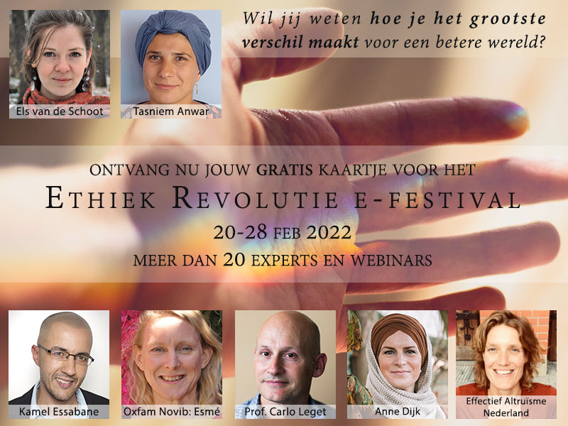 Op 22 februari 2022 om 15uur ben o.a. ik spreker op het Ethiek Revolutie E-Festival; meer weten over het hele programma of aanmelden? Dat doe je beiden hier: betekenisvolleven.eu/er-gratis-kaar…