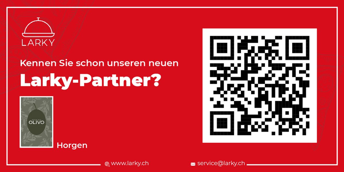 LarkyGroup's tweet photo. Kennen Sie schon unseren neuen Larky-Partner?

Restaurant - Pizzeria Olivo, Horgen

Besuchen Sie uns unter https://t.co/B3pgdguFIG

Werbung.
#restaurant #pizzeria #olivo #horgen #pizza #bruscetta #spaghetti #takeaway #abholung #delivery #essenbestellen #gastro #food #larky https://t.co/NtT2XYfV1U