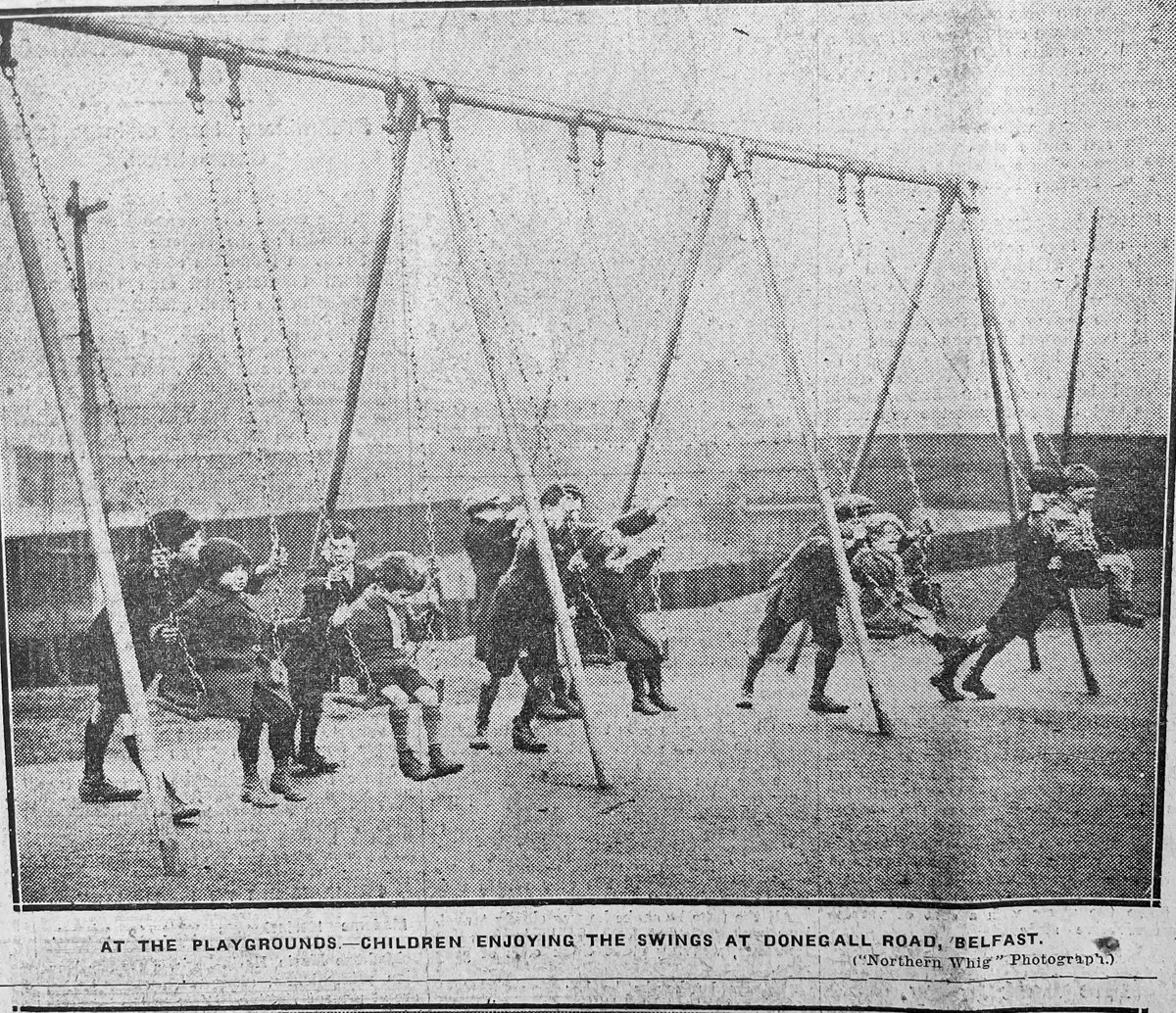 BelfastCentLib's tweet photo. #OnThisDay in 1926 the Northern Whig captured a bit of team work in the park.
#BelfastCentLib @LibrariesNI newspaper collections #connectwithheritage https://t.co/jDOagnA8Bv