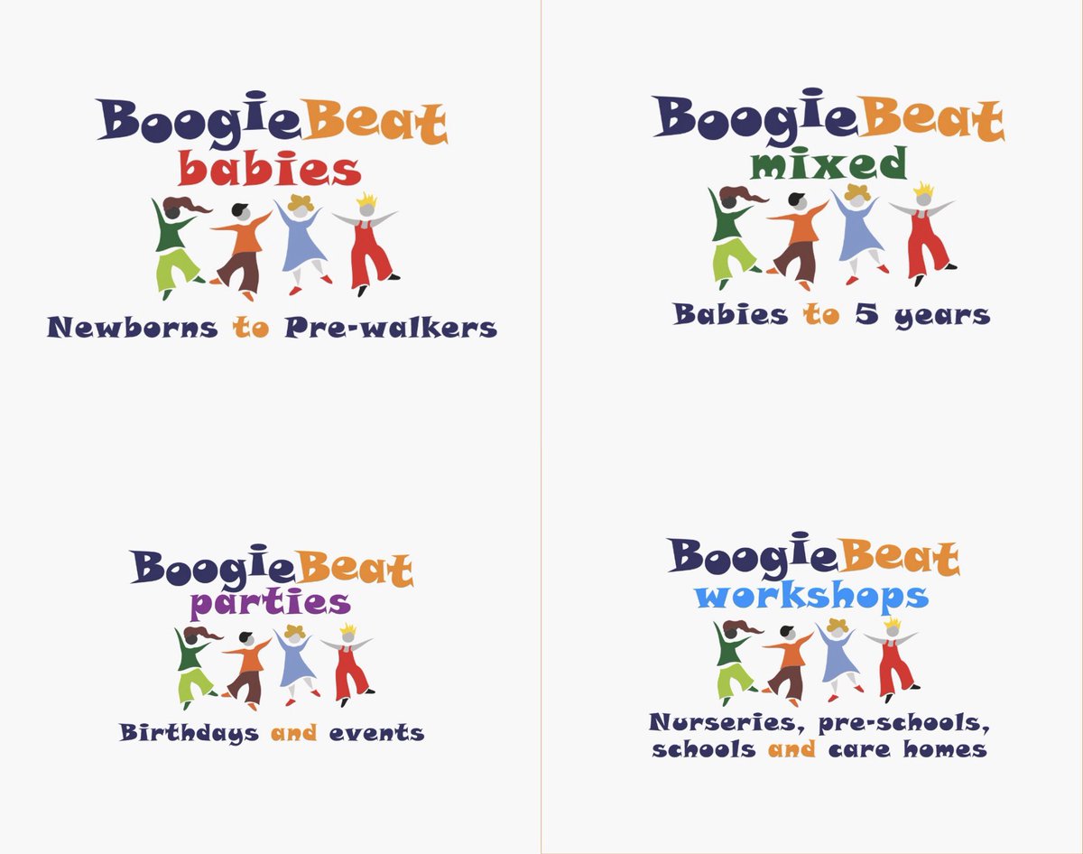 boogiebeatcouk's tweet photo. Super excited to show case our new sub logos, showcasing all the areas Boogie beat music and movement operates in.
We can’t wait to start using these across the business ❤️ #newlogos #boogiebeat #workshops #nurseries #preschools #events https://t.co/KqGfcH6eS3