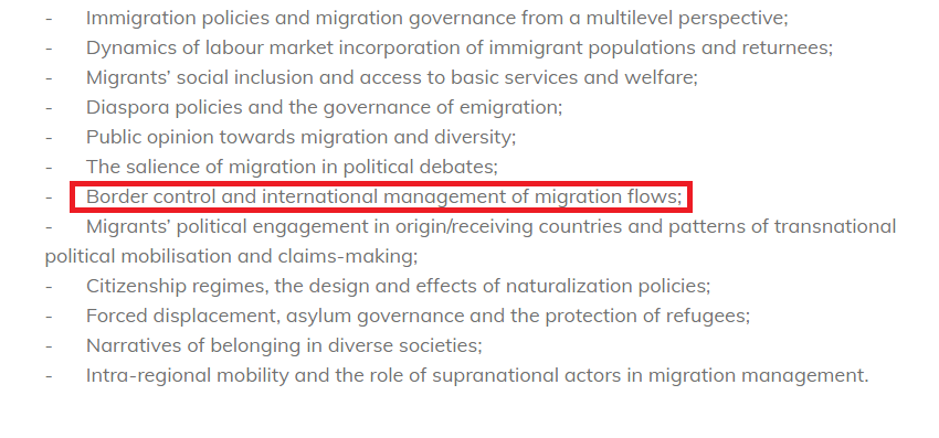 #Callforpaper

🎯International Migration Governance: Policies and Practices in Diverse Societies

🏢<a href="/ECPR_Migration/">ECPR SG Migration & Ethnicity</a> <a href="/uniinnsbruck/">@uniinnsbruck@social.uibk.ac.at</a>

‼️ Deadline: 1⃣6⃣/0⃣2⃣/2⃣0⃣2⃣2⃣

🔎ecpr.eu/Events/Event/S…

📍One of the topics of "#Border control and international management of #migration flows"