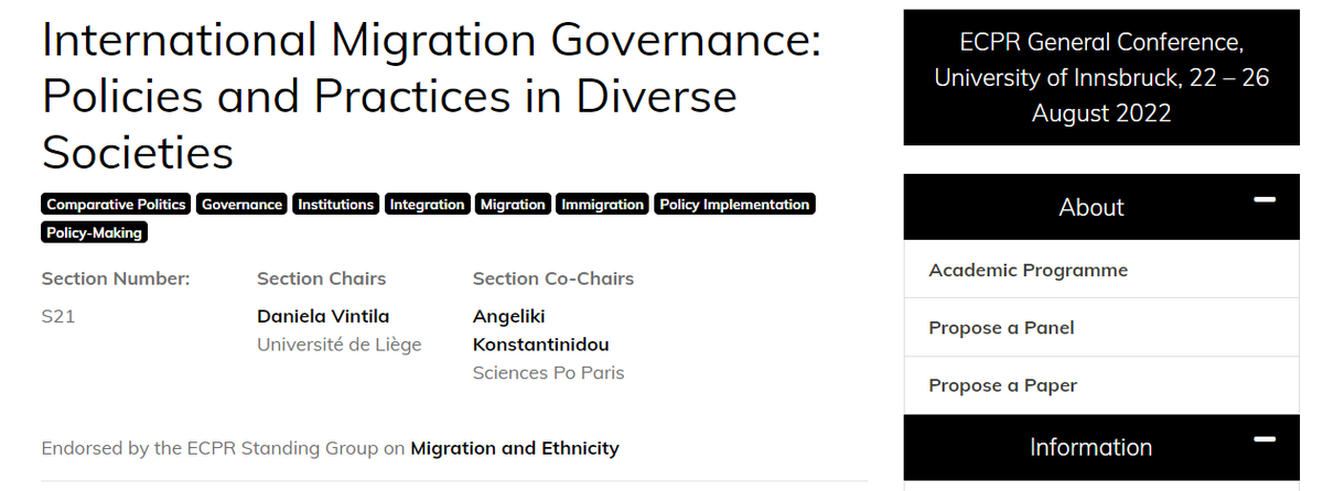 borderstudiess's tweet photo. #Callforpaper

🎯International Migration Governance: Policies and Practices in Diverse Societies

🏢@ECPR_Migration @uniinnsbruck

‼️ Deadline: 1⃣6⃣/0⃣2⃣/2⃣0⃣2⃣2⃣

🔎https://t.co/iJZ8CfkG9O

📍One of the topics of "#Border control and international management of #migration flows" https://t.co/ZJzytfw7B2