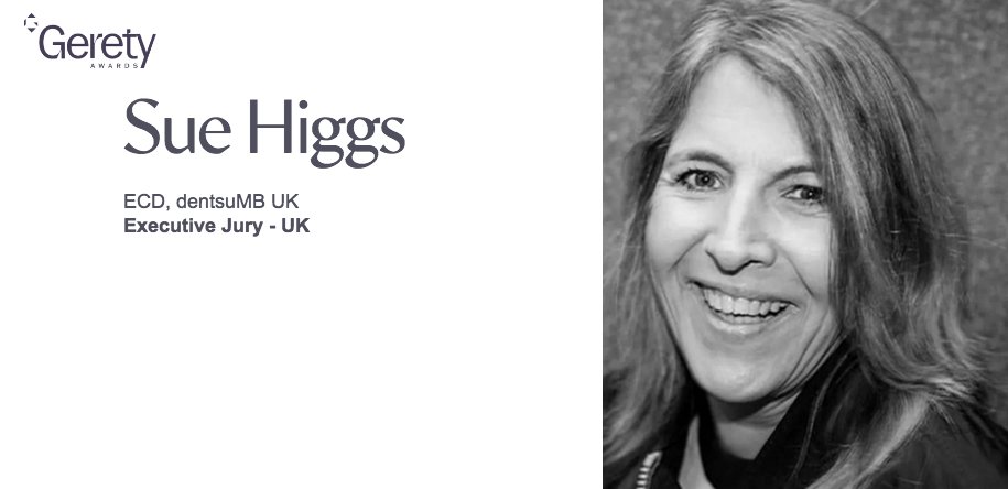 Sue Higgs <a href="/ladysusan101/">Ladysusan</a> 
Executive Creative Director @dentsumb_uk 

geretyawards.com/juries/sue-hig…