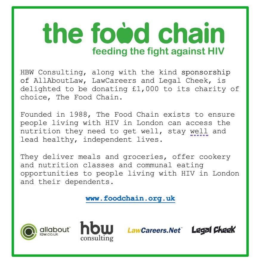 HBWConsulting's tweet photo. Last Thursday was fun. We hosted our (slightly delayed!) client festive lunch and were also able to donate £1k to @TheFoodChain.

A HUGE thank you to @AllAboutLaw, @LawCareersNetUK and @legalcheek for co-sponsoring and donating. A great start to 2022! https://t.co/oitQukazca