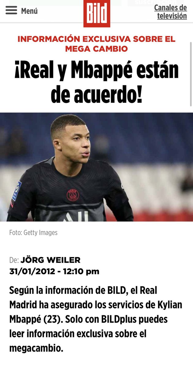 MadridSports_'s tweet photo. 🚨🇩🇪 @BILD lo da por CERRADO. Exclusiva: Mbappé y el Real Madrid ya tienen un acuerdo. https://t.co/d1ZO2yINQP