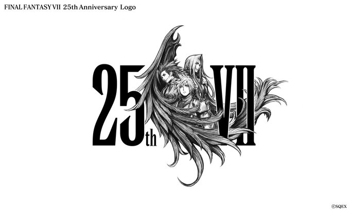 Ff7 25周年記念ロゴが公開 クラウド セフィロス ザックスが並んだロゴとともに25周年にまつわる情報を今後展開 ゲーム エンタメ最新情報のファミ通 Com