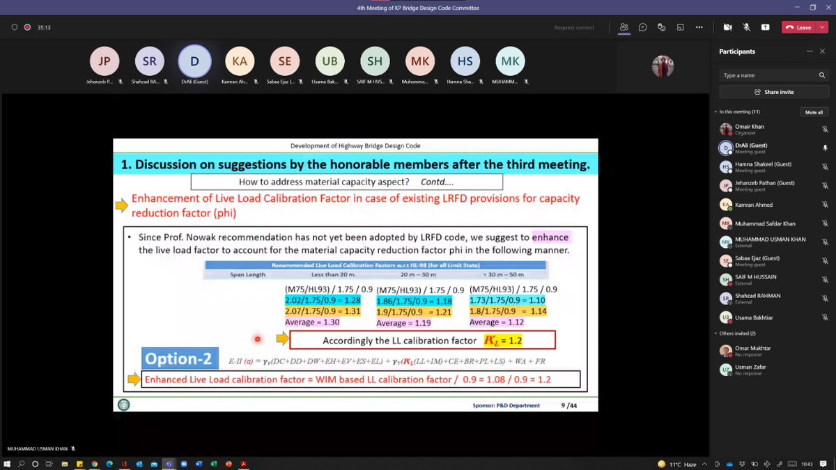 SEEDinPakistan's tweet image. 🚨Today, we held the 4th Meeting of the Core Working Group on the KP #BridgeDesignCode and discussed 'Design Demand and Resistance Capacity for Super Structure'. We're 2 months away from a final document on the first formal, locally developed code for bridges in Pakistan!