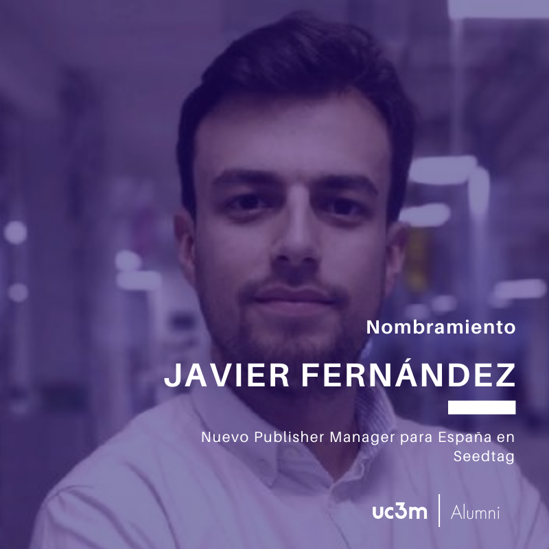 alumniUC3M's tweet photo. ¡Buenas noticias para empezar la semana! 👏
💼 Nuestro #AlumniUC3M Javier Fernández se une a @seedtag como #PublisherManager para #España
Lo cuenta @mkdirecto aquí: https://t.co/0BIhMvyhIO https://t.co/qrg9Czc8EE