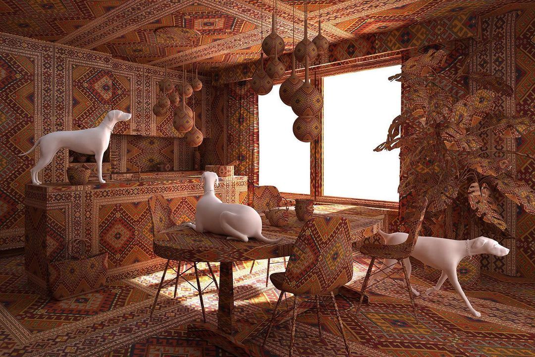 tptartgallery's tweet photo. Artwork: 3D Graphics by Farid Rasulov  from the "Carpet Interiors" series.
#faridrasulov #3Dgraphics #thepetrichortouch https://t.co/neWsjNm4I3