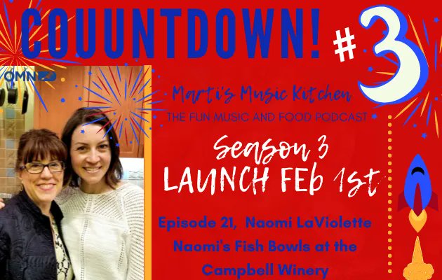 MartisMusicKit's tweet photo. And the #3 Countown to Season 3 of Marti's Music Kitchen - @naomilaviolette and the Cambell Winery. She does a heartfelt live performance! https://t.co/7H9qD092sO #NaomiLaViolette #MartiMendenhall #MartisMusicKit #Season3Launch https://t.co/wlhFXnVukO